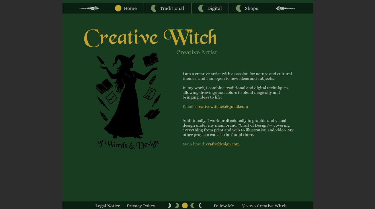 Homepage of Creative Witch